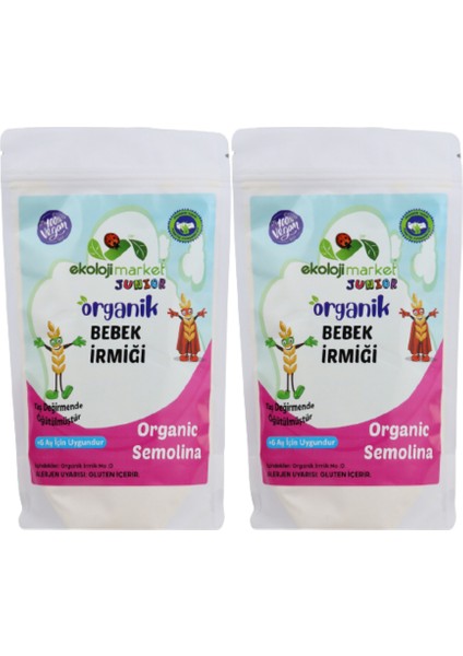 Ekoloji Market Organik Bebek Irmiği 250 gr x 2 Adet - Bebek Irmiği