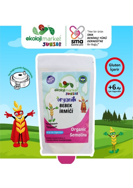 Ekoloji Market Organik Bebek Irmiği 250 gr x 2 Adet - Bebek Irmiği