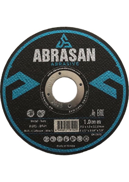 Abrasive Inox Metal Kesme Taşı Spiral Taş Kesici Taş 115 X 1,0 X 22,23 Mm 25 Li fırsatları