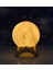 3D Ahşap Standlı Ay Gece Lambası Melek Kolye Küre LED Başucu Lambası 4
