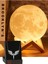 3D Ahşap Standlı Ay Gece Lambası Gümüş Melek Kolye Küre LED Başucu Lambası 1