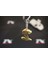 Ford Mustang Shelby Kobra Süper Snake Logo Gold Metal Çift Yön Anahtarlık 1