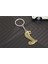 Ford Mustang Shelby Kobra Süper Snake Logo Gold Metal Çift Yön Anahtarlık 4