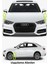 Audi Q4 Q5 Q7 S Line Logo Beyaz Karbon Desen Damla Epoksi Ayna Çamurluk Logo Amblem Seti 4