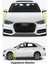 Audi S Line Logo Beyaz Karbon Desen Damla Epoksi Ayna Çamurluk Logo Amblem Seti 4
