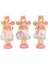 Noel Nutcracker Süsler 12CM Kukla Oyuncak Hediyeleri Parti Malzemeleri Için 3 Pccs Pembe 1