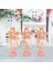 Noel Nutcracker Süsler 12CM Kukla Oyuncak Hediyeleri Parti Malzemeleri Için 3 Pccs Pembe 2