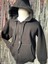 Unisex 5-14 Yaş Kapüşonlu Şardonlu Hırka Siyah 1