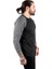 Siyah Bisiklet Yaka Kolları Renkli Çizgili Erkek Sweatshirt 1801850 4