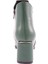PM221-K3018-22K Kadin Yuvarlak Burun Yani Metal Fermuarli Topuklu Bilek Bot 4