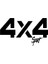 4x4 Sport Sticker Etiket Yapıştırma 27CM En 1