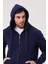 Unisex Fermuarlı Kanguru Cep 3 İplik Sweatshirt İçi Polar 4