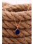 Doğal Lapis Lazuli Taşlı Damla Mini Rose Gümüş Kolye 7740 2