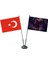 Atatürk Resimli 2'li Masa Bayrağı Takımı 1