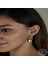 Swarovski Crystal Taşlı Gümüş Beyaz Baget Sallantılı Kadın Küpe 1