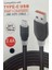 Siyah - Kaliteli Kalın 2.4A 2.4 Amper 1.5 Metre 1.5mt 1,5m Xiaomi Mi Type C Type-C USB Data Şarj Şarz Kablo 3