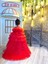 Red Crinoline Kırmızı Tütü Kız Çocuk Abiye, Özel Gün, Yılbaşı, Nedime, Christmas Dress 5