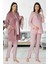Puerpera Effort Kadın Kışlık Pudra Kadife Sabahlıklı Lohusa Hamile Pijama Takımı 8088 1