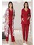 Effort Kadın Vişne Uzun Kollu Hamile Pijama Takımı Sabahlık Lohusa Set 8094 1