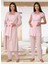 Effort Kadın Pembe Hamile Lohusa Sabahlıklı Pijama Takımı 6014 1