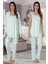 Puerpera Effort Kadın Yeşil Hamile Lohusa Sabahlıklı Pijama Takımı 2301 1