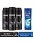 Erkek Sprey Deodorant Black 48 Saat Etkili Ferah Koku 150 ml x3 Tüm Cilt Tipleri İçin 1