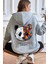 Unisex Panda Sırt Baskılı Sweatshirt 1