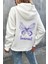 Unisex Butterfly & Letter Graphic Baskılı Sweatshirt 1