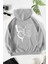 Unisex Drawing Butterflies Sırt Baskılı Sweatshirt 1