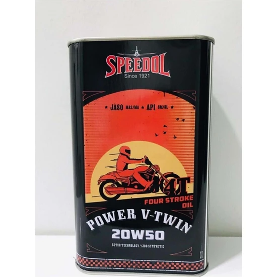 Speedol Power V-Twin 20W50 %100 Sentetik 1 Litre Motosiklet Motor Yağı