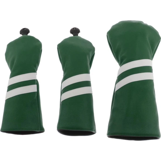 PZ Home 3 Paket Dayanıklı Golf Kapağı Su Geçirmez Ahşap Sürücü Başlık Kolu Yeşil (Yurt Dışından)