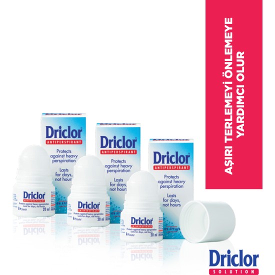 Driclor Aşırı Terleme Önleyici Antiperspirant RollOn 20ml Fiyatı