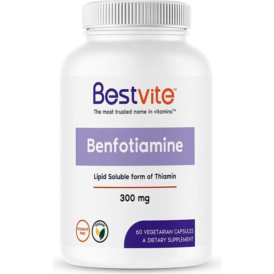 Bestvite Benfotiamine Vitamin B1 300 mg 60 Vegetarian Kapsül Fiyatı