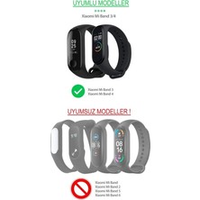 Furenfa Xiaomi Mi Band 3 / Mi Band 4 Uyumlu Silikon Kordon