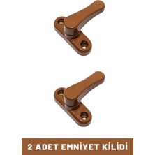 Dafs Kahverengi Pvc Pimapen Pencere Cam Balkon Kapısı Güvenli Emniyet Kilidi Çocuk Kilidi 2 Adet
