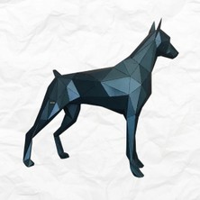 Mekwork - Köpek Heykeli - 120 Cm Metal Doberman Köpek