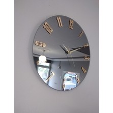 Harika Crown Gerçek Aynalı Dekoratif Duvar Saati(50 Cm)