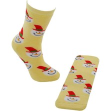 Dode Flora Çocuk Pamuk Iç Havlu Kardam Adam Desenli Soket Yılbaşı Çorabı