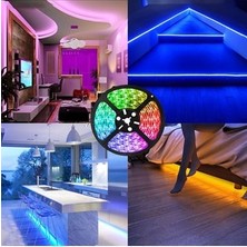 Zmc Elektrik Led Animasyonlu Tak Çalıştır Kumandalı Trafolu Rgb Şerit Işık Aydınlatma 5 Metre Şşr