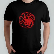 Pixxa House Of The Dragon %100 Pamuklu Bisiklet Yaka T-Shirt Model - 3