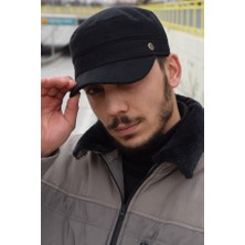 Göksu Şapka Siyah Kışlık Kastro Kep Castro Kep Astarlı Şapka