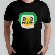 Pixxa Troy And Abed In The Morning - Community %100 Pamuklu Bisiklet Yaka T-Shirt Model - 2