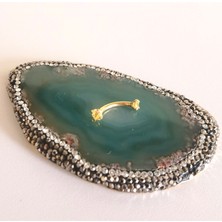 Bylin Cerrahi Çelik Sarı Zirkon Taşlı Muz Piercing - Bar uzunluğu 8mm/1 Adet