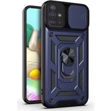 Apsuwa Samsung Galaxy A71 Kılıf Yüzüklü Standlı Kamera Korumalı Pars