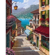 Sepetteyiz Canvas En Güzel Sokak Sayılarla Boyama Seti Rulo 40 x 50 cm