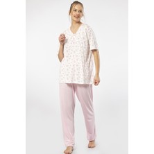Türen Kadın Empirme Patlı Battal Kısa Kollu Pijama Takım