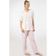 Türen Kadın Empirme Patlı Battal Kısa Kollu Pijama Takım