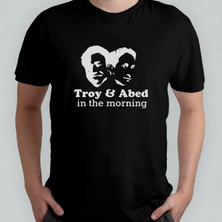 Pixxa Troy And Abed In The Morning - Community %100 Pamuklu Bisiklet Yaka T-Shirt Model - 6