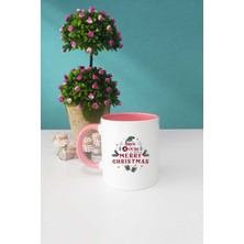 Hedizu Merry Christmas Yılbaşı Hediyesi Kupa Bardak Pembe