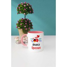 Hedizu En Tatlı Almanca Öğretmeni Kupa Bardak Pembe